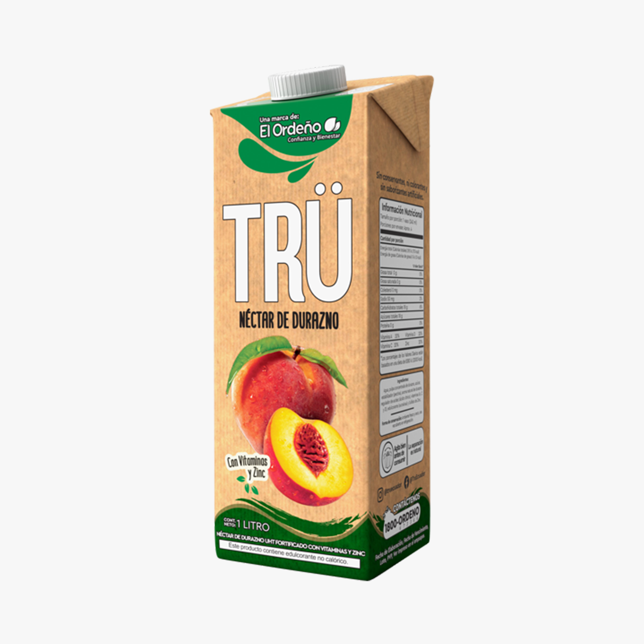 Trü Néctar de Durazno El Ordeño 1litro