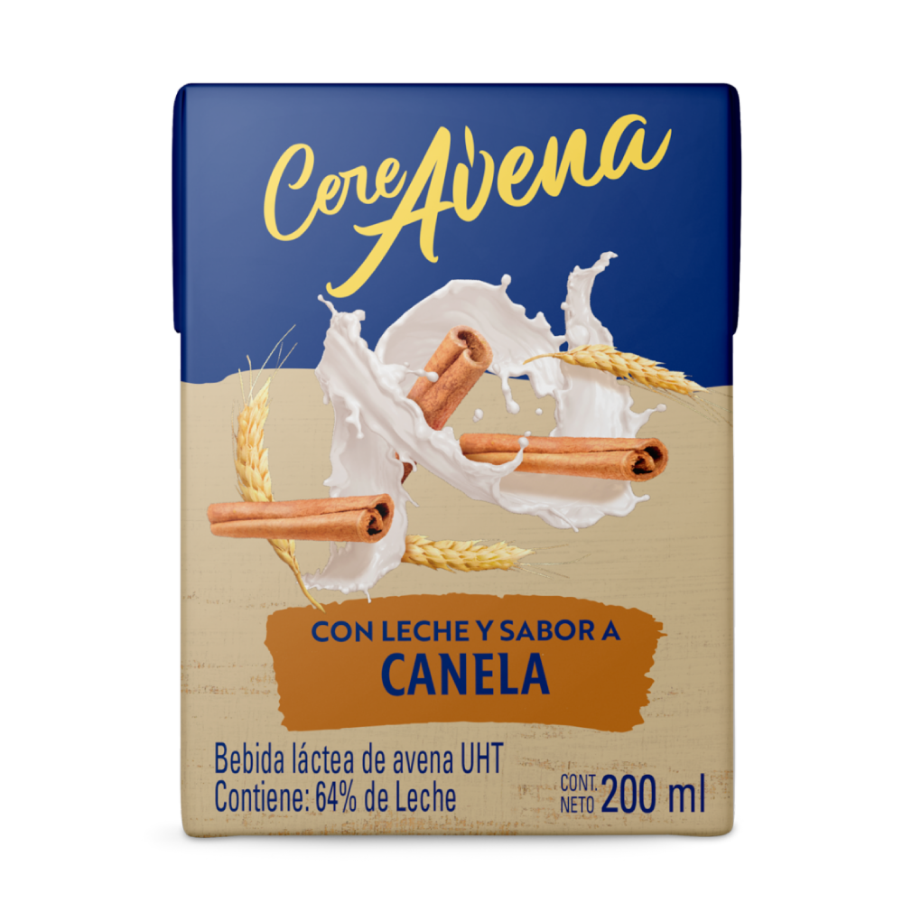 Bebida De Avena Con Leche Sabor a Canela  -CereAvena- 200 ml.