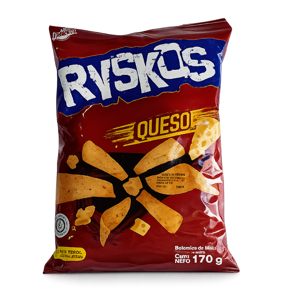 Bocaditos De Maíz Sabor A Queso -Ryskos- 170g